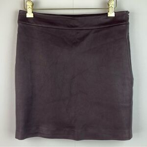 T by Alexander Wang stretch lambskin leather mini skirt in Iodine burgundy Sz 8